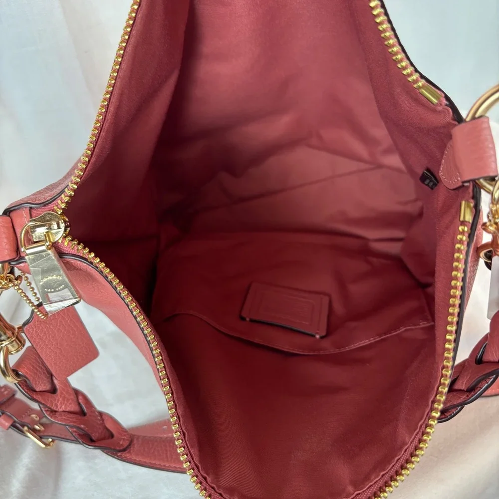 Coach‎ Abby Duffle Rose Petal Pink Pebbled Leather Shoulder Bag F31507 NEW